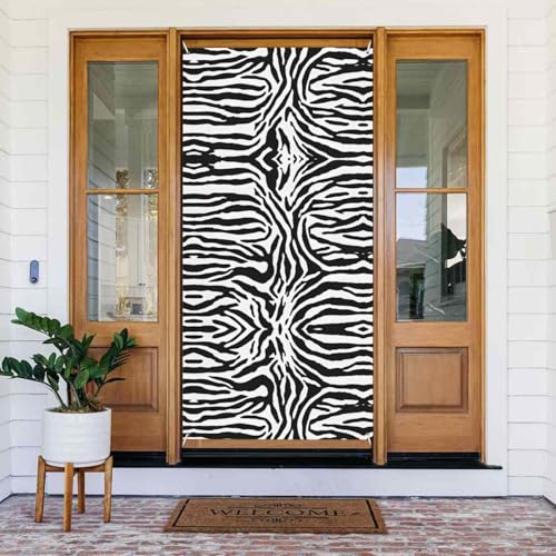 Zebra-Drucke – Festliches Türbanner mit Seil, wiederverwendbare Feiertagstürabdeckung für Halloween, Weihnachten, Polyester, Outdoor-Dekoration, Geschenk Zebra-Drucke – Festliches Türbanner mit Seil, wiederverwendbare Feiertagstürabdeckung für Halloween, Weihnachten, Polyester, Outdoor-Dekoration, Geschenk von ZERAOKE