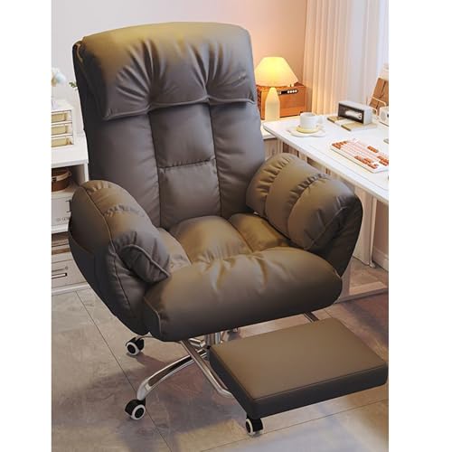 Einstellbarer Gaming -Büro Computer Schreibtisch mit Rocking -Design Comfy Gamer PC Work Station mit Rückenlehne und Seitenaufbewahrung für Heimstudienleiter Wohnzimmer Schlafzimmer oder Hotel (Grey von ZERAPH