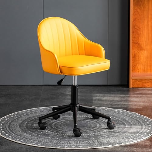 Ergonomic Office Gaming Computer Desk Stuhl für schwere Menschen mit lumbaler Unterstützung kleiner PC -Weitstuhl mit verstellbarer Höhe stilvoller Design und platzsparender Funktion (Yellow B) von ZERAPH