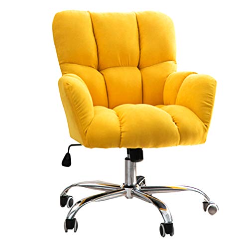 Moderne Design Velvet Home Office Stuhl mit mittlerem Rücken und Armen Ergonomische Schreibtisch -Task -Stuhl für Mädchen Schlafzimmer süßer rosa Schwenk -Computerstuhl für Home Office Freizeit von ZERAPH