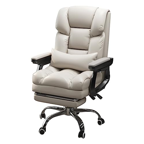 Moderner Gaming -Stuhl für Erwachsene Ergonomic High Back Office Desk Stuhl mit Metallarmlehnen und Fußstütze -Boss -Liftstuhl für Schüler Akzentstuhl für Schlafzimmer oder Wohnzimmer Beige Farboption von ZERAPH
