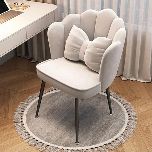 Velvet Home Office Schreibtischstuhl Schreibtischstuhl für Schlafzimmer/Waschtisch moderne niedliche Computer -Task -Stuhlräder Schwenkhöhe Verstellbarer gepolsterter Waschtischstuhl für Frauen mit von ZERAPH