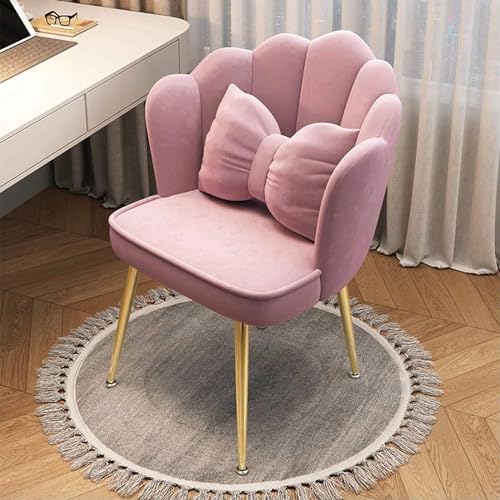 Velvet Home Office Schreibtischstuhl Schreibtischstuhl für Schlafzimmer/Waschtisch moderne niedliche Computer -Task -Stuhlräder Schwenkhöhe Verstellbarer gepolsterter Waschtischstuhl für Frauen mit von ZERAPH