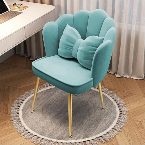 Velvet Home Office Schreibtischstuhl Schreibtischstuhl für Schlafzimmer/Waschtisch moderne niedliche Computer -Task -Stuhlräder Schwenkhöhe Verstellbarer gepolsterter Waschtischstuhl für Frauen mit von ZERAPH