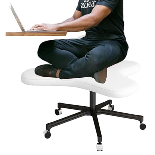 ZERAPH Ergonomic Cross Legged Office Stuhl mit beweglicher Kniendesign Verstellbare Höhe 5 Räder Soft Comfortsitz ideal für Schreibtischarbeit und Spiele ZERAPH Ergonomic Cross Legged Office Stuhl mit beweglicher Kniendesign Verstellbare Höhe 5 Räder Soft Comfortsitz ideal für Schreibtischarbeit und Spiele von ZERAPH