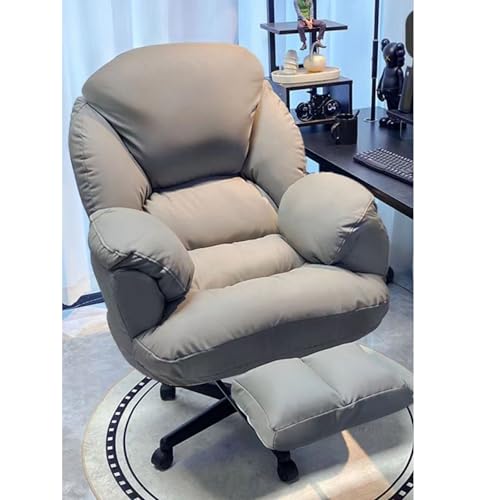 ZERAPH Ergonomic Gaming Office Chair mit rockigen, versenkbaren Fußstützen -Breitensitz und Verstellbarer Rückenlehne bequemes und stilvolles Design für Heimstudienarbeit oder Gaming Grey Farboption von ZERAPH