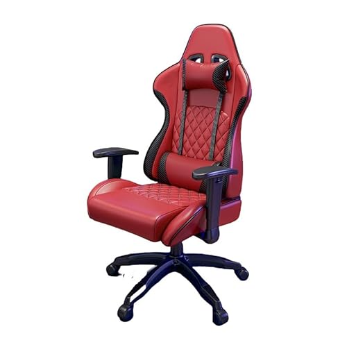 ZERAPH Ergonomic Gaming Office Stuhl mit Liegefunktion Einstellbare Höhe rotierende Armlehne Lendenhalle Dicke Sitzpolster bequemer Schreibtischstuhl für Home Gaming Erwachsene (rot) von ZERAPH