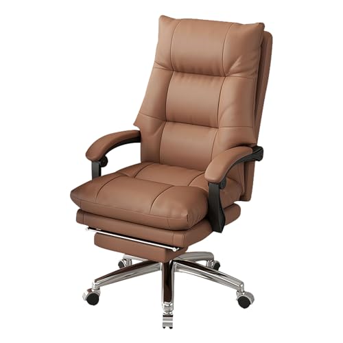 ZERAPH Ergonomic PU Leder Home Office Schreibtischstuhl mit Verstellbarer Drehrollaufgabenfunktion für kleine Räume von ZERAPH