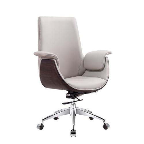 ZERAPH Ergonomic echtes Leder -Gaming -Büro -Computer -Schreibtischstuhl für Erwachsene mit 120 ° Recline Funktion VERITIGTE Kopfstütze und Split -Rückenlehne (Grau a) von ZERAPH