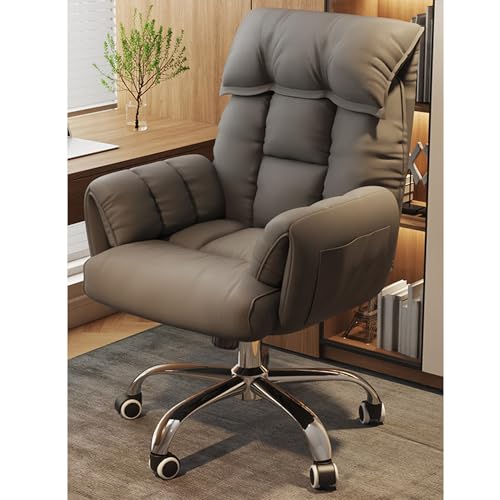 ZERAPH Ergonomische Liegespielsofa mit Funktion für Erwachsene Bequeme Bürostuhl für Gamer PC Verstellbare Sitz- und Fußstütze 360 ​​° Rotation PU Leder (Grau a) von ZERAPH