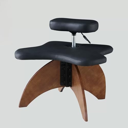 ZERAPH Ergonomischer Knienstuhl mit Kissen- und Massivholzrahmenhöhe Verstellbarer Meditationsstuhl für Büroflexible Design für Haltungunterstützung von ZERAPH