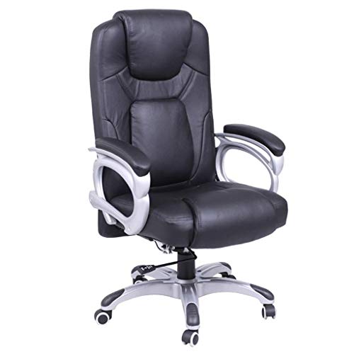 ZERAPH Ergonomisches Leder mit mittlerem Back Office Stuhl mit Armlehne für Boss -Computerspiele und Internetcafé Schwarz von ZERAPH