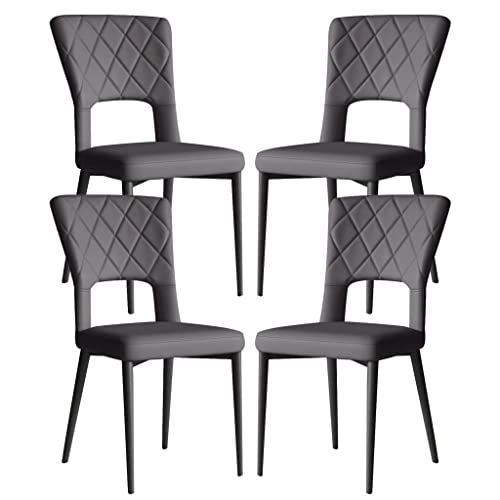 ZERAPH Esszimmerstühle Set von 4 Leder Haushaltsschreibtisch Stuhl Ergonomie Sitz robust von ZERAPH