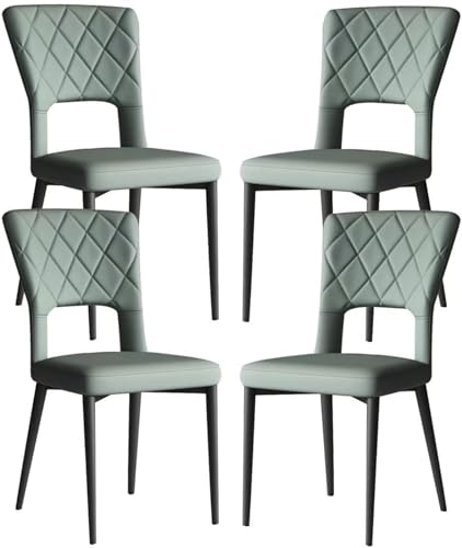 ZERAPH Esszimmerstühle Set von 4 Leder Haushaltsschreibtisch Stuhl Ergonomie Sitz robust von ZERAPH