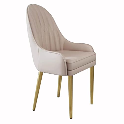 ZERAPH Küche Mikrofaser Leder Esszimmerstühle Küche Wohnzimmer Lounge Theke Stühle robuste Kohlenstoffstahl -Metallbeine (Farbe: Khaki) von ZERAPH