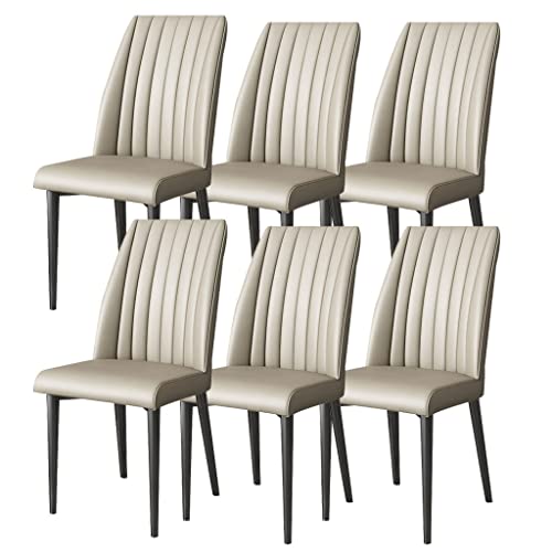 ZERAPH Küche Premium Synthetic Leder Esszimmerstühle Set von 6 Küchen Haushaltsschreibtisch Stuhl Ergonomie Sitz robust von ZERAPH