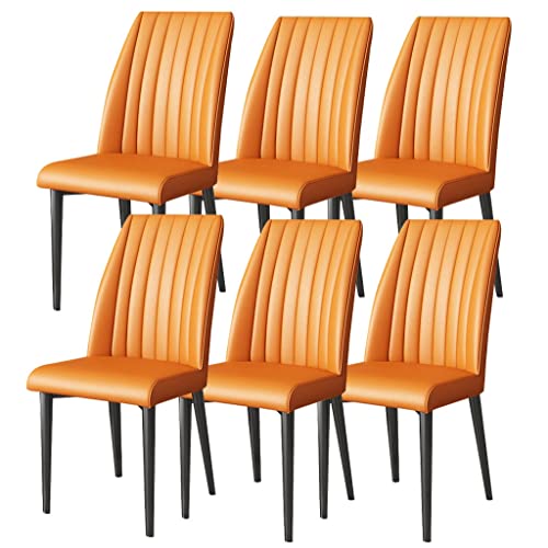 ZERAPH Küche Premium Synthetic Leder Esszimmerstühle Set von 6 Küchen Haushaltsschreibtisch Stuhl Ergonomie Sitz robust von ZERAPH