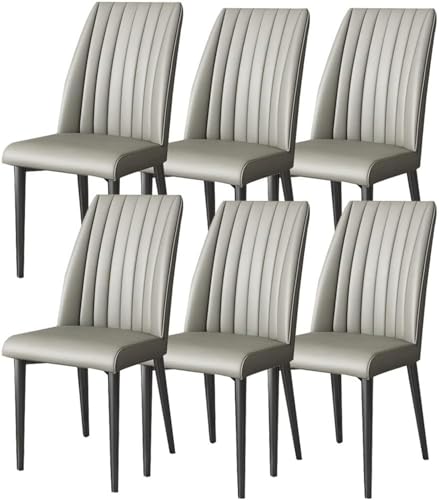 ZERAPH Küche Premium Synthetic Leder Esszimmerstühle Set von 6 Küchen Haushaltsschreibtisch Stuhl Ergonomie Sitz robust von ZERAPH
