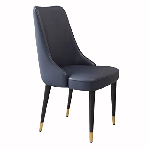 ZERAPH Mikrofaser -Leder -Essstühle Küche Wohnzimmer Lounge Counterstühle robuste Kohlenstoffstahl -Metallbeine (Farbe: Königsblau) von ZERAPH