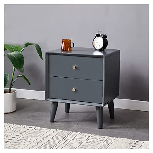 ZERAPH Nachteile Doppelschublade Nachttisch Moderne minimalistische kleine Wohnung Schlafzimmer Mini Stream Cabinet Home Holz Nachttisch (Farbe: D) von ZERAPH