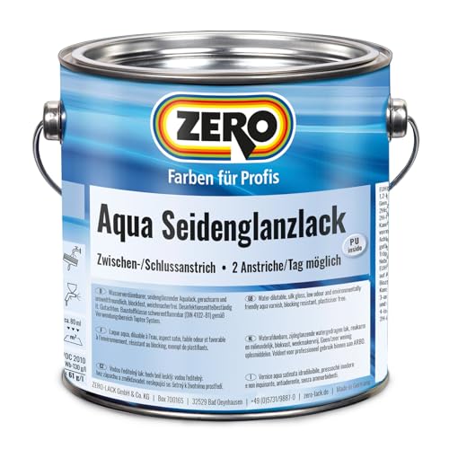 ZERO Aqua Seidenglanzlack farblos 2,5 l von ZERO