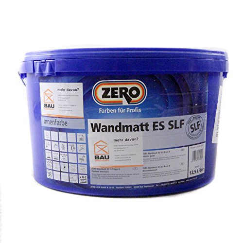 ZERO Wandmatt ES SLF Plus weiß 12,5 l Doppeldeckende Einschichtsfarbe für Innen von ZERO