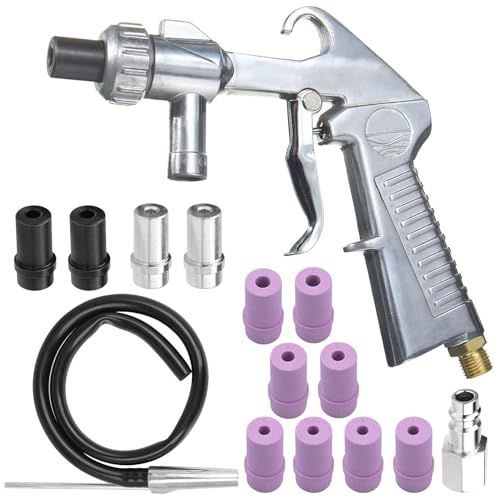 Sandstrahlpistole Set Druckluft, Sandstrahlen Pistole Kit mit 1m Gummischlauch mit Düsen Verschiedener Kaliber ein Luftanschlussnippel für Sandstrahlen Sandstrahlpistole Set Druckluft, Sandstrahlen Pistole Kit mit 1m Gummischlauch mit Düsen Verschiedener Kaliber ein Luftanschlussnippel für Sandstrahlen von ZERUIDM