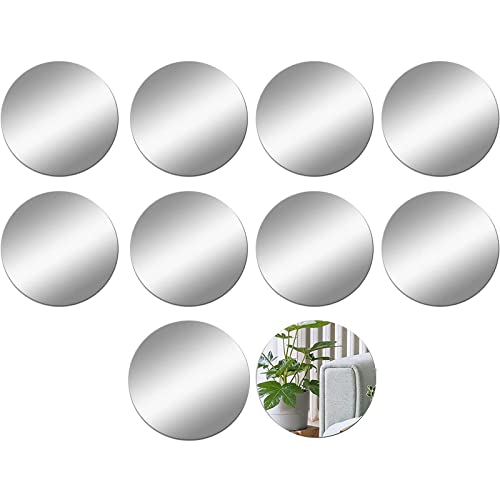 ZESABGE 10 Stück Acryl Spiegel Spiegel Klein Rund 10cm Abnehmbarer Spiegel Selbstklebend,DIY Wandspiegel Dekospiegel,für Zuhause,Schlafzimmer,Wohnzimmer,Heimdekoration. von ZESABGE