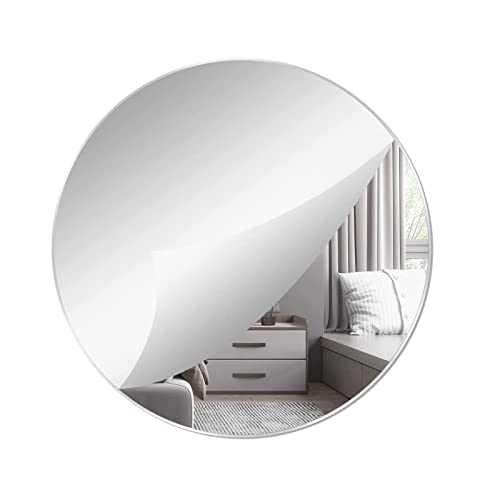 ZESABGE Spiegel Rund Acrylic 30cm Abnehmbarer Spiegelfliesen Selbstklebend,DIY Wandspiegel Dekospiegel,für Zuhause,Schlafzimmer,Wohnzimmer,Heimdekoration. von ZESABGE