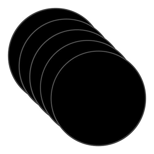 ZESABGE 5 Stück Acrylplatte Schwarz Acrylscheiben 20cm Rund Kunststoffplatte,Acryl Plastik Platten für,Malerei,DIY Handwerk,Projektausstellung von ZESABGE