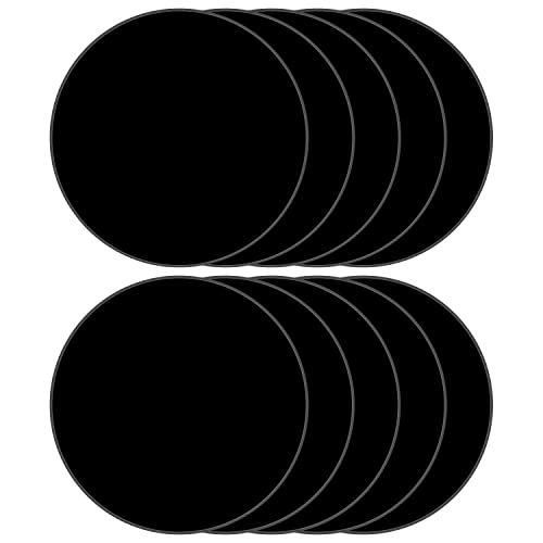 ZESABGE10 Stück Acrylplatte Schwarz Acrylscheiben 10cm Rund Kunststoffplatte,Acryl Plastik Platten für,Malerei,DIY Handwerk,Projektausstellung von ZESABGE