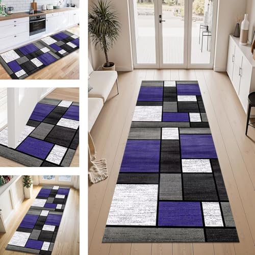 Teppich Läufer Flur Küche rutschfest Blauviolett Schwarz Teppichläufer Kücheläufer Waschbar 50X120CM Meterware Küchenteppich Läuferflurteppich für Wohnraum Schlafzimmer Kinderzimmer Schmutzfangläufer Teppich Läufer Flur Küche rutschfest Blauviolett Schwarz Teppichläufer Kücheläufer Waschbar 50X120CM Meterware Küchenteppich Läuferflurteppich für Wohnraum Schlafzimmer Kinderzimmer Schmutzfangläufer von ZESEWU