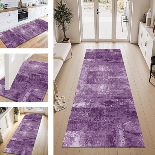 Teppich Läufer Flur Küche rutschfest Dunkelviolett Teppichläufer Kücheläufer Waschbar 80X250CM Meterware Küchenteppich Läuferflurteppich für Wohnraum Schlafzimmer Kinderzimmer Schmutzfangläufer Teppich Läufer Flur Küche rutschfest Dunkelviolett Teppichläufer Kücheläufer Waschbar 80X250CM Meterware Küchenteppich Läuferflurteppich für Wohnraum Schlafzimmer Kinderzimmer Schmutzfangläufer von ZESEWU