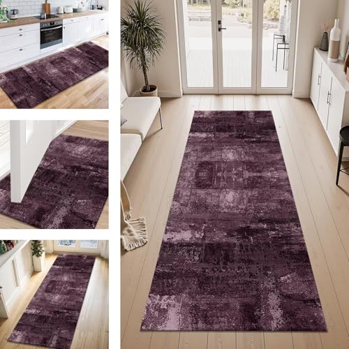 Teppich Läufer Flur Küche rutschfest Dunkelviolett Vintage Teppichläufer Kücheläufer Waschbar 90X250CM Meterware Küchenteppich Läuferflurteppich Wohnraum Schlafzimmer Kinderzimmer Schmutzfangläufer Teppich Läufer Flur Küche rutschfest Dunkelviolett Vintage Teppichläufer Kücheläufer Waschbar 90X250CM Meterware Küchenteppich Läuferflurteppich Wohnraum Schlafzimmer Kinderzimmer Schmutzfangläufer von ZESEWU
