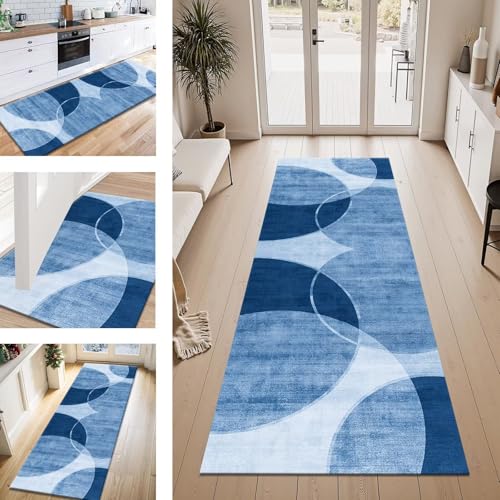 ZESEWU Teppich Läufer Flur Küche rutschfest Blau Abstrakt Teppichläufer Kücheläufer Waschbar 100X350CM Meterware Küchenteppich Läuferflurteppich Wohnraum Schlafzimmer Kinderzimmer Schmutzfangläufer ZESEWU Teppich Läufer Flur Küche rutschfest Blau Abstrakt Teppichläufer Kücheläufer Waschbar 100X350CM Meterware Küchenteppich Läuferflurteppich Wohnraum Schlafzimmer Kinderzimmer Schmutzfangläufer von ZESEWU
