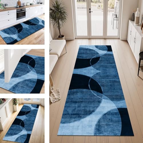 ZESEWU Teppich Läufer Flur Küche rutschfest Blau Schwarz Teppichläufer Kücheläufer Waschbar 40X100CM Meterware Küchenteppich Flurteppich für Wohnraum Schlafzimmer Kinderzimmer Schmutzfangläufer ZESEWU Teppich Läufer Flur Küche rutschfest Blau Schwarz Teppichläufer Kücheläufer Waschbar 40X100CM Meterware Küchenteppich Flurteppich für Wohnraum Schlafzimmer Kinderzimmer Schmutzfangläufer von ZESEWU