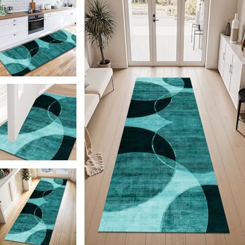 ZESEWU Teppich Läufer Flur Küche rutschfest Cyan Schwarz Teppichläufer Kücheläufer Waschbar 60X100CM Meterware Küchenteppich Flurteppich für Wohnraum Schlafzimmer Kinderzimmer Schmutzfangläufer ZESEWU Teppich Läufer Flur Küche rutschfest Cyan Schwarz Teppichläufer Kücheläufer Waschbar 60X100CM Meterware Küchenteppich Flurteppich für Wohnraum Schlafzimmer Kinderzimmer Schmutzfangläufer von ZESEWU