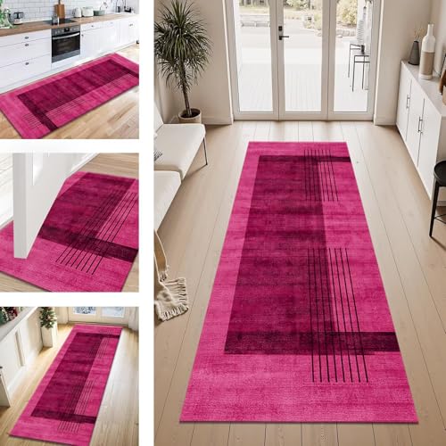 ZESEWU Teppich Läufer Flur Küche rutschfest Dunkelrosa Teppichläufer Kücheläufer Waschbar 40X120CM Meterware Küchenteppich Flurteppich für Wohnraum Schlafzimmer Kinderzimmer Schmutzfangläufer ZESEWU Teppich Läufer Flur Küche rutschfest Dunkelrosa Teppichläufer Kücheläufer Waschbar 40X120CM Meterware Küchenteppich Flurteppich für Wohnraum Schlafzimmer Kinderzimmer Schmutzfangläufer von ZESEWU