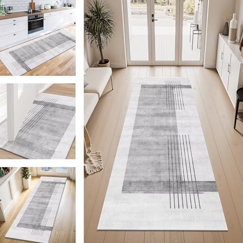 ZESEWU Teppich Läufer Flur Küche rutschfest Grau Teppichläufer Kücheläufer Waschbar 60X400CM Meterware Küchenteppich Flurteppich für Wohnraum Schlafzimmer Kinderzimmer Schmutzfangläufer ZESEWU Teppich Läufer Flur Küche rutschfest Grau Teppichläufer Kücheläufer Waschbar 60X400CM Meterware Küchenteppich Flurteppich für Wohnraum Schlafzimmer Kinderzimmer Schmutzfangläufer von ZESEWU