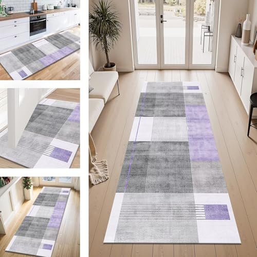 ZESEWU Teppich Läufer Flur Küche rutschfest Grau Violett Teppichläufer Kücheläufer Waschbar 50X350CM Meterware Küchenteppich Flurteppich für Wohnraum Schlafzimmer Kinderzimmer Schmutzfangläufer ZESEWU Teppich Läufer Flur Küche rutschfest Grau Violett Teppichläufer Kücheläufer Waschbar 50X350CM Meterware Küchenteppich Flurteppich für Wohnraum Schlafzimmer Kinderzimmer Schmutzfangläufer von ZESEWU