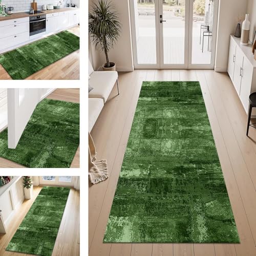 ZESEWU Teppich Läufer Flur Küche rutschfest Grün Modern Teppichläufer Kücheläufer Waschbar 100X300CM Meterware Küchenteppich Läuferflurteppich für Wohnraum Schlafzimmer Kinderzimmer Schmutzfangläufer ZESEWU Teppich Läufer Flur Küche rutschfest Grün Modern Teppichläufer Kücheläufer Waschbar 100X300CM Meterware Küchenteppich Läuferflurteppich für Wohnraum Schlafzimmer Kinderzimmer Schmutzfangläufer von ZESEWU