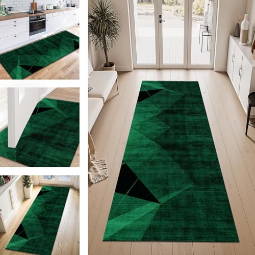 ZESEWU Teppich Läufer Flur Küche rutschfest Grün Schwarz Teppichläufer Kücheläufer Waschbar 80X250CM Meterware Küchenteppich Flurteppich für Wohnraum Schlafzimmer Kinderzimmer Schmutzfangläufer ZESEWU Teppich Läufer Flur Küche rutschfest Grün Schwarz Teppichläufer Kücheläufer Waschbar 80X250CM Meterware Küchenteppich Flurteppich für Wohnraum Schlafzimmer Kinderzimmer Schmutzfangläufer von ZESEWU