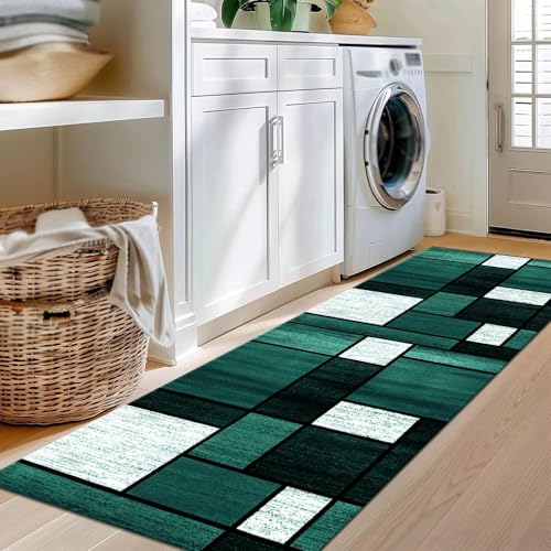 ZESEWU Teppich Läufer Flur Küche rutschfest Grün Schwarz Teppichläufer Kücheläufer Waschbar 80X500CM Meterware Küchenteppich Flurteppich für Wohnraum Schlafzimmer Kinderzimmer Schmutzfangläufer ZESEWU Teppich Läufer Flur Küche rutschfest Grün Schwarz Teppichläufer Kücheläufer Waschbar 80X500CM Meterware Küchenteppich Flurteppich für Wohnraum Schlafzimmer Kinderzimmer Schmutzfangläufer von ZESEWU