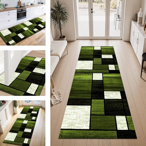 ZESEWU Teppich Läufer Flur Küche rutschfest Grün Schwarz Weiß Teppichläufer Kücheläufer Waschbar 50X120CM Meterware Küchenteppich Flurteppich für Wohnraum Schlafzimmer Kinderzimmer Schmutzfangläufer ZESEWU Teppich Läufer Flur Küche rutschfest Grün Schwarz Weiß Teppichläufer Kücheläufer Waschbar 50X120CM Meterware Küchenteppich Flurteppich für Wohnraum Schlafzimmer Kinderzimmer Schmutzfangläufer von ZESEWU