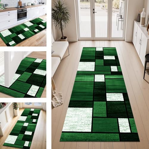 ZESEWU Teppich Läufer Flur Küche rutschfest Grün Schwarz Weiß Teppichläufer Kücheläufer Waschbar 60X200CM Meterware Küchenteppich Flurteppich für Wohnraum Schlafzimmer Kinderzimmer Schmutzfangläufer ZESEWU Teppich Läufer Flur Küche rutschfest Grün Schwarz Weiß Teppichläufer Kücheläufer Waschbar 60X200CM Meterware Küchenteppich Flurteppich für Wohnraum Schlafzimmer Kinderzimmer Schmutzfangläufer von ZESEWU