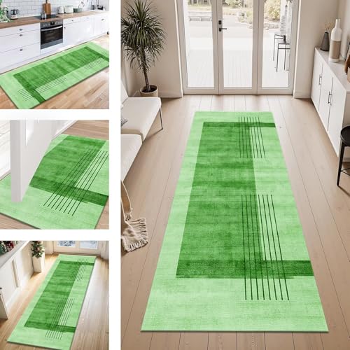 ZESEWU Teppich Läufer Flur Küche rutschfest Grün Teppichläufer Kücheläufer Waschbar 50X100CM Meterware Küchenteppich Flurteppich für Wohnraum Schlafzimmer Kinderzimmer Schmutzfangläufer ZESEWU Teppich Läufer Flur Küche rutschfest Grün Teppichläufer Kücheläufer Waschbar 50X100CM Meterware Küchenteppich Flurteppich für Wohnraum Schlafzimmer Kinderzimmer Schmutzfangläufer von ZESEWU