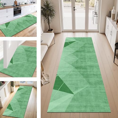 ZESEWU Teppich Läufer Flur Küche rutschfest Grün Vintage Teppichläufer Kücheläufer Waschbar 100X350CM Meterware Küchenteppich Flurteppich für Wohnraum Schlafzimmer Kinderzimmer Schmutzfangläufer ZESEWU Teppich Läufer Flur Küche rutschfest Grün Vintage Teppichläufer Kücheläufer Waschbar 100X350CM Meterware Küchenteppich Flurteppich für Wohnraum Schlafzimmer Kinderzimmer Schmutzfangläufer von ZESEWU