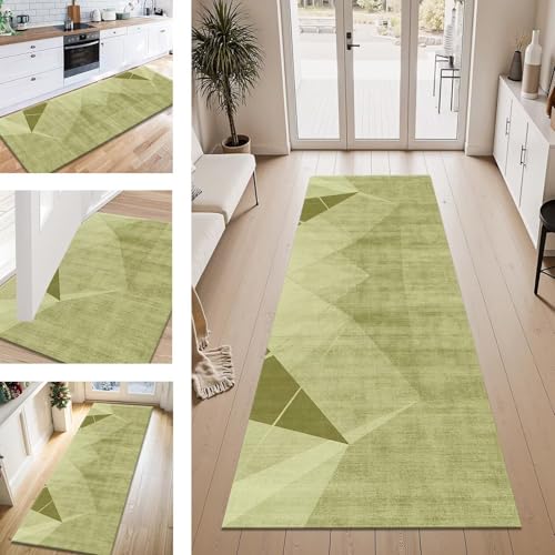 ZESEWU Teppich Läufer Flur Küche rutschfest Grün Vintage Teppichläufer Kücheläufer Waschbar 50X80CM Meterware Küchenteppich Flurteppich für Wohnraum Schlafzimmer Kinderzimmer Schmutzfangläufer ZESEWU Teppich Läufer Flur Küche rutschfest Grün Vintage Teppichläufer Kücheläufer Waschbar 50X80CM Meterware Küchenteppich Flurteppich für Wohnraum Schlafzimmer Kinderzimmer Schmutzfangläufer von ZESEWU