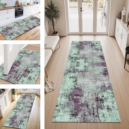 ZESEWU Teppich Läufer Flur Küche rutschfest Grün Violett Grau Teppichläufer Kücheläufer Waschbar 60X250CM Meterware Küchenteppich Flurteppich für Wohnraum Schlafzimmer Kinderzimmer Schmutzfangläufer ZESEWU Teppich Läufer Flur Küche rutschfest Grün Violett Grau Teppichläufer Kücheläufer Waschbar 60X250CM Meterware Küchenteppich Flurteppich für Wohnraum Schlafzimmer Kinderzimmer Schmutzfangläufer von ZESEWU