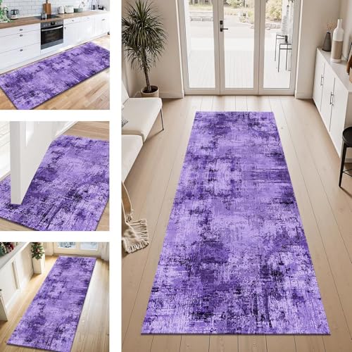 ZESEWU Teppich Läufer Flur Küche rutschfest Hellblauviolett Teppichläufer Kücheläufer Waschbar 80X300CM Meterware Küchenteppich Flurteppich für Wohnraum Schlafzimmer Kinderzimmer Schmutzfangläufer ZESEWU Teppich Läufer Flur Küche rutschfest Hellblauviolett Teppichläufer Kücheläufer Waschbar 80X300CM Meterware Küchenteppich Flurteppich für Wohnraum Schlafzimmer Kinderzimmer Schmutzfangläufer von ZESEWU